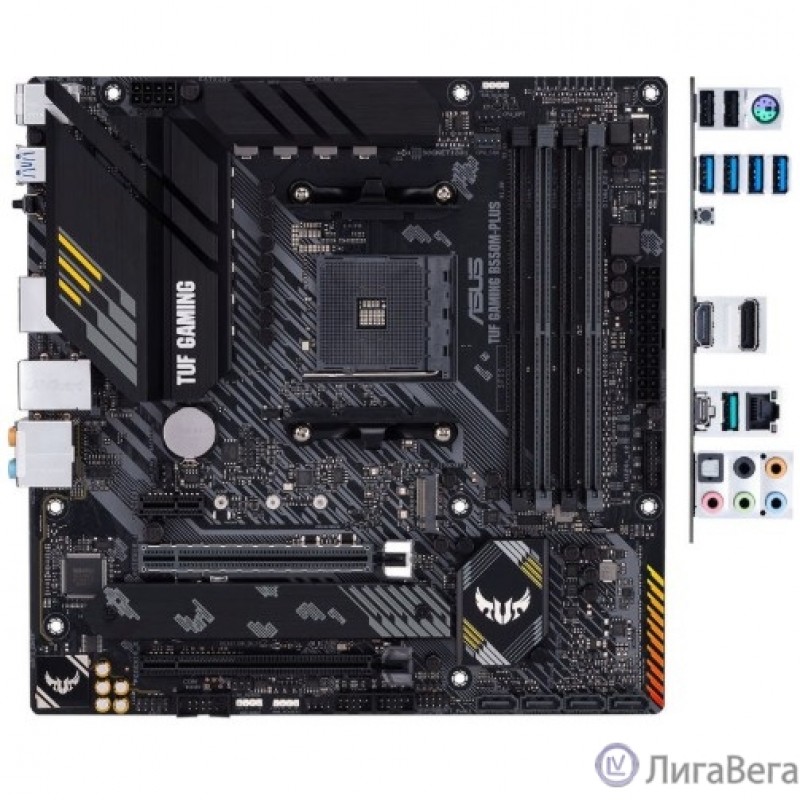 ASUS TUF GAMING B550M-PLUS (Socket AM4, mATX, 4xDDR4(128GB), HDMI 2.1/DP, 1xPCIe 4.0x16/1xPCIe 3.0x16, 1xPCIe 3.0, 1xLAN (2.5GbE), 4xSATA 6Gb/s, 2xM.2, 1xType-C, 5xUSB 3.2, 2xUSB 2.0, 1xPS/2) ASUS TUF GAMING B550M-PLUS (Socket AM4, mATX, 4xDDR4(128GB), HDMI 2.1/DP, 1xPCIe 4.0x16/1xPCIe 3.0x16, 1xPCIe 3.0, 1xLAN (2.5GbE), 4xSATA 6Gb/s, 2xM.2, 1xType-C, 5xUSB 3.2, 2xUSB 2.0, 1xPS/2)