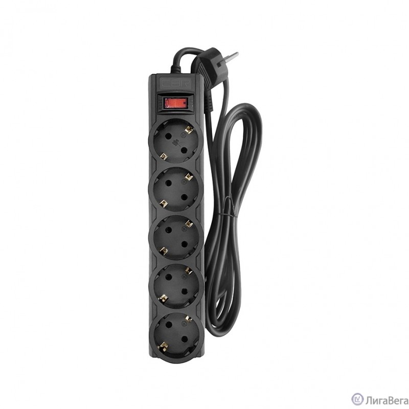 CBR Сетевой фильтр CSF 2505-1.8 Black CB, 5 евророзеток, длина кабеля 1,8 метра, цвет чёрный (коробка) CBR Сетевой фильтр CSF 2505-1.8 Black CB, 5 евророзеток, длина кабеля 1,8 метра, цвет чёрный (коробка)
