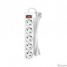 CBR Сетевой фильтр CSF 2505-1.8 White PC, 5 евророзеток, длина кабеля 1,8 метра, цвет белый (пакет)