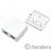 Hyperline SBB3-2-WH Корпус настенной розетки для установки 2-х вставок типа Keystone Jack, белый