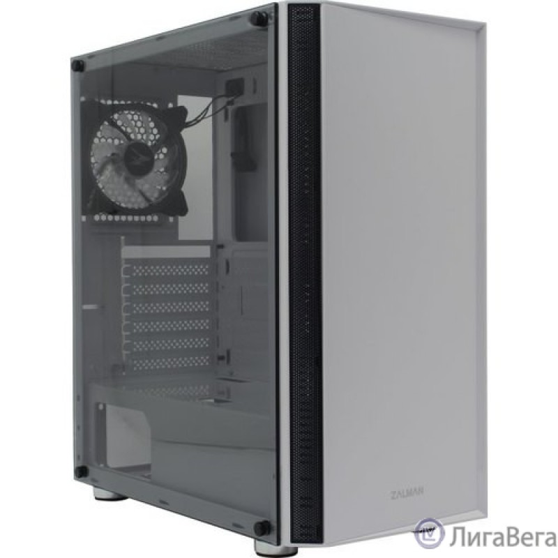ZALMAN R2 WHITE, без БП, боковое окно (закаленное стекло), белый,  ATX
