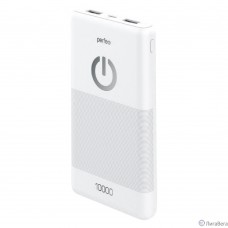 Perfeo Powerbank 10000 mah + Micro usb /In Micro usb /Out USB 1 А, 2.1A/ White (PF_B4297)