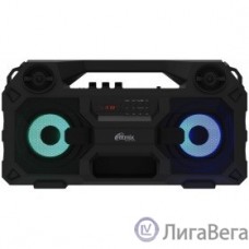 RITMIX SP-690B black {Jack 6.3 мм c функцией ЭХО, дисплей: LED, эквалайзер, RGB-подсветка, до 8 часов, 2000 мАч, 7.4 В, microUSB DC 5В 2A, 46 ? 24.3 ? 17.5 см, пластик, черный}