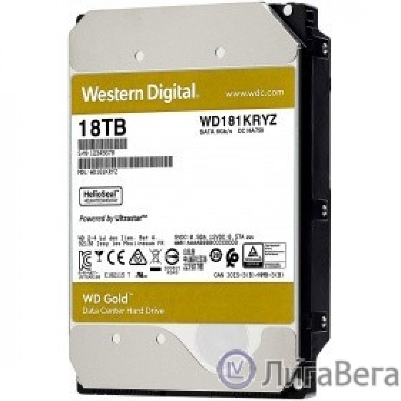 18TB WD Gold  (WD181KRYZ) {SATA III 6 Gb/s, 7200 rpm, 512Mb buffer}