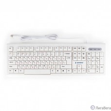 Клавиатура Gembird KB-8354U,{USB, бежевый/белый, 104 клавиши, кабель 1,45м}					