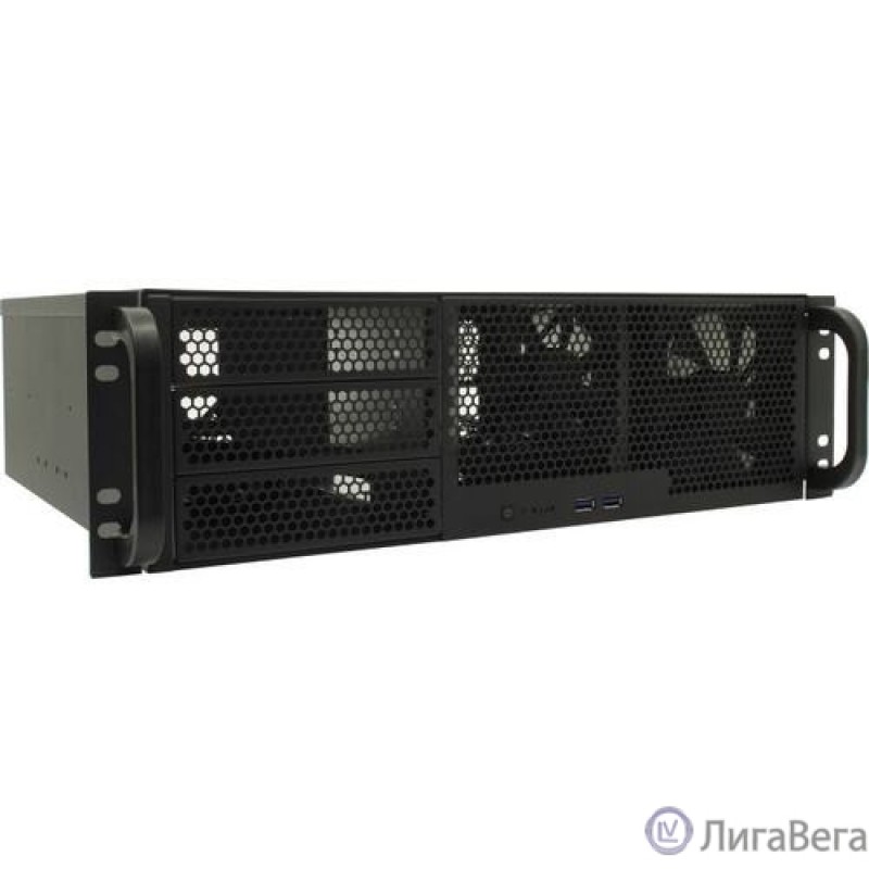 Procase RM338-B-0 Корпус 3U server case,3x5.25+8HDD,черный,без блока питания,глубина 380мм, MB CEB 12″x10.5″