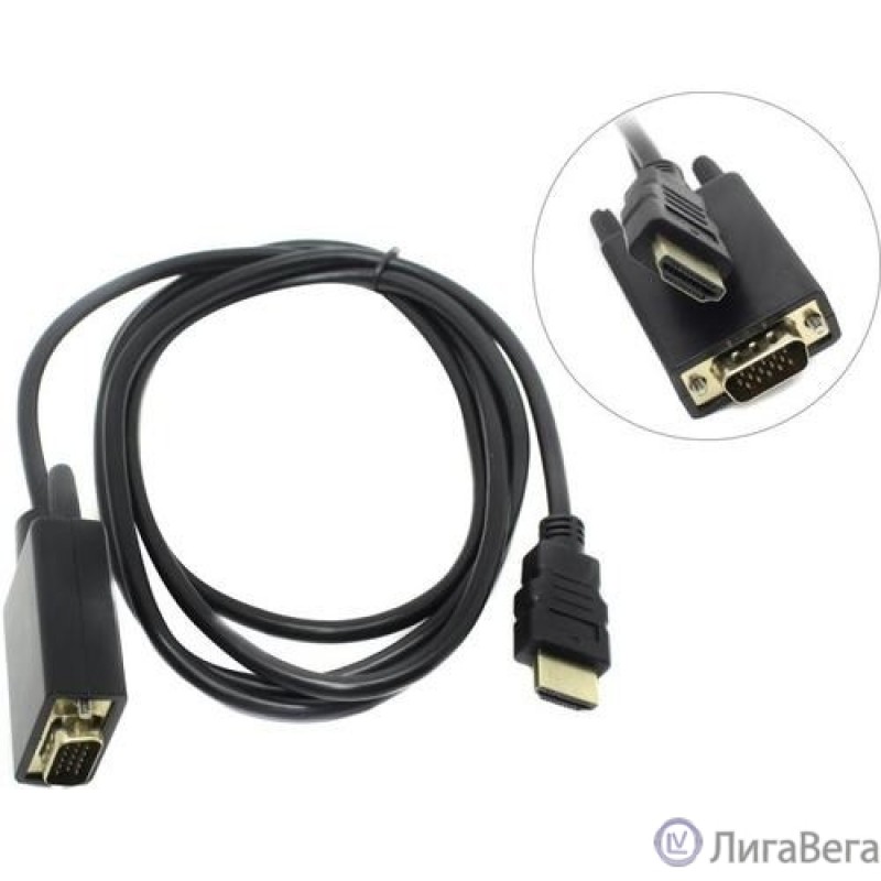 KS-is KS-441 Кабель HDMI M VGA M full (с чипом) черно-черный 1.8м KS-is KS-441 Кабель HDMI M VGA M full (с чипом) черно-черный 1.8м