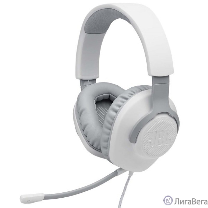 Наушники с микрофоном JBL Quantum 100 белый 1.2м мониторные оголовье (JBLQUANTUM100WHT)