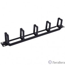 5bites Панель-органайзер кабеля CM-103B 5КОЛЕЦ для сетевых шкафов / 1U / 19″ / BLACK