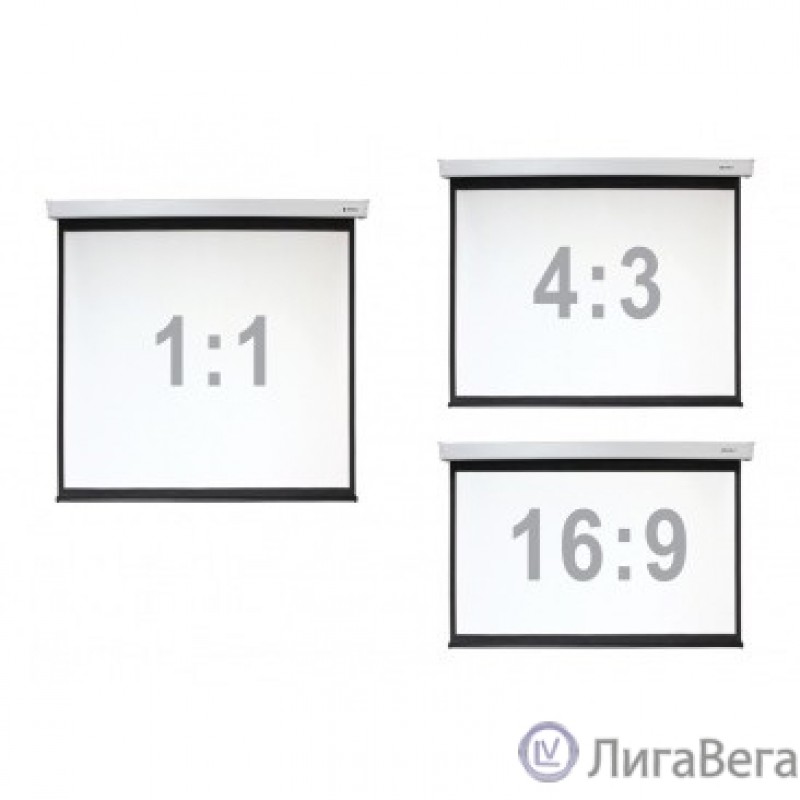 Digis Electra-F [DSEF-1106] Экран настенный с электроприводом, формат 1:1, 112″, 206x209, рабочая поверхность 200x200, MW