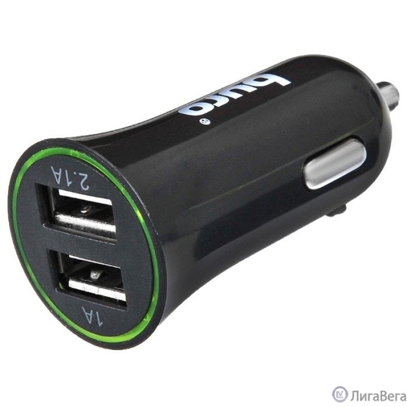 Buro XCJ-041-2.1A Автомобильное зар./устр. 2.1A+1A универсальное черный