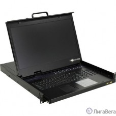 ProCase E1916HD Консоль однорельсовая , КВМ 16 порт, LCD 19'', single rail console KVM 16 port, LCD D-Sub, USB, разрешение 1920*1080, 16 кабелей