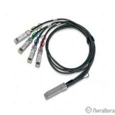 Mellanox® passive copper hybrid cable, ETH 100GbE to 4x25GbE, QSFP28 to 4xSFP28, 1.5m, Colored, 30AWG, CA-N (MCP7F00-A01AR30N)