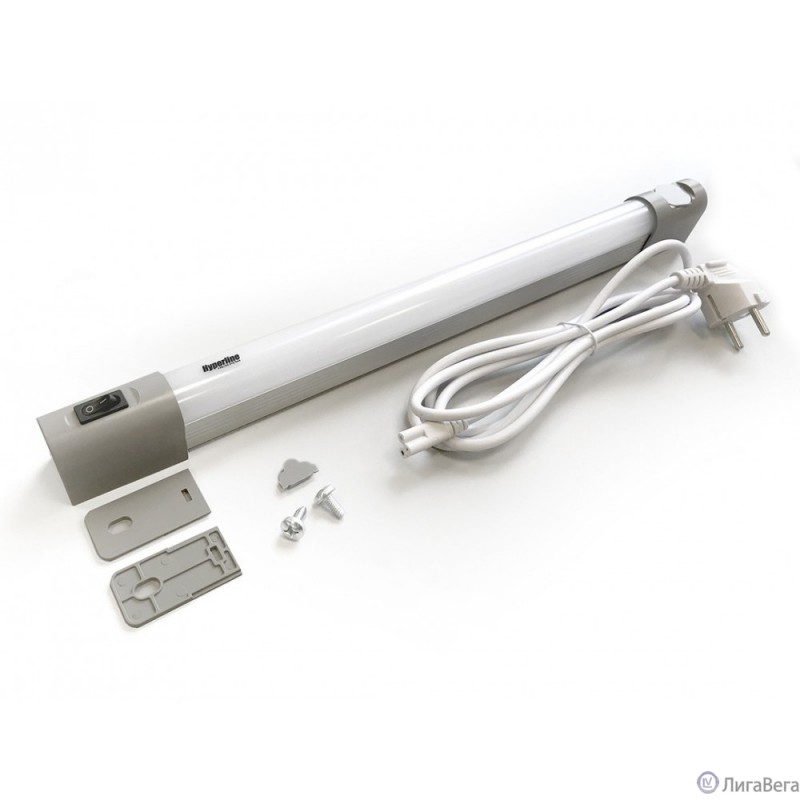 Hyperline TL19-LED-10W-EU Осветительная панель 19 дюймов, LED 10W, 110/220V, 19 дюймовое крепление+ магнитное крепление, 485х31х48мм, длина кабеля 2м, евровилка