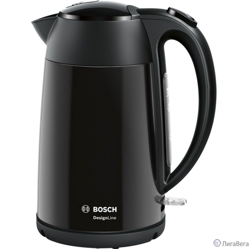 Чайник электрический Bosch TWK3P423 1.7л. 2400Вт черный (корпус: нержавеющая сталь)
