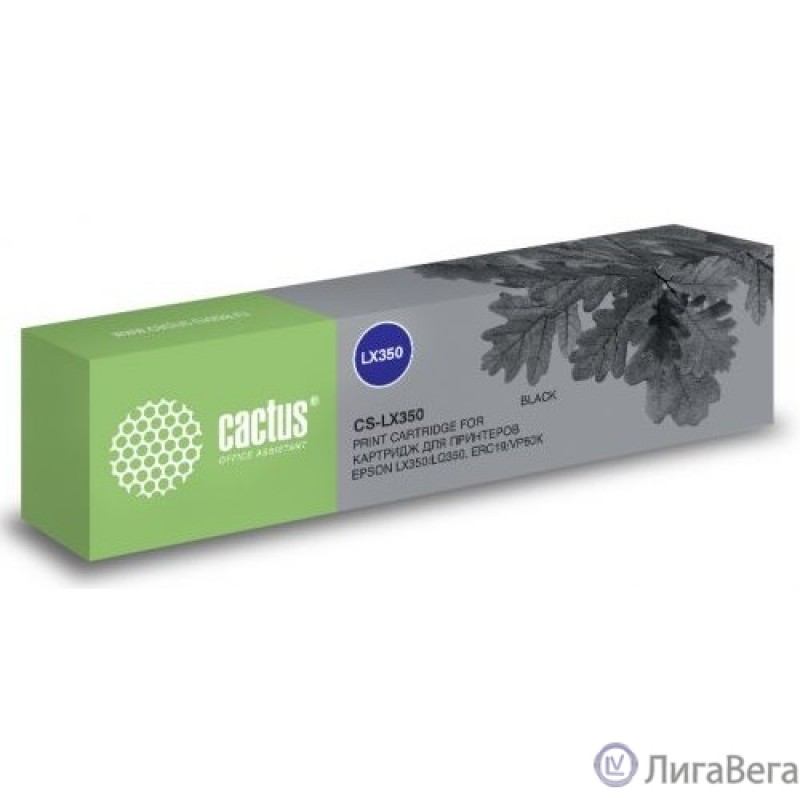Картридж матричный Cactus CS-LX350 черный для Epson LX350/LQ350/ERC19/VP80K Картридж матричный Cactus CS-LX350 черный для Epson LX350/LQ350/ERC19/VP80K