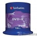 Verbatim  Диски DVD+R  4.7Gb 16-х, 100шт, Cake Box (43551)