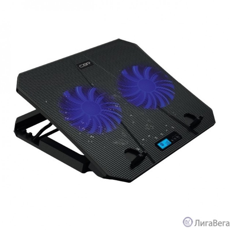 CBR CLP 15512D, Подставка для ноутбука до 15,6″, 370x265x32 мм, с охлаждением, 2xUSB, вентиляторы 2х110 мм, 51 CFM, LED-подсветка, LCD-дисплей, материал металл/пластик CBR CLP 15512D, Подставка для ноутбука до 15,6″, 370x265x32 мм, с охлаждением, 2xUSB, вентиляторы 2х110 мм, 51 CFM, LED-подсветка, LCD-дисплей, материал металл/пластик