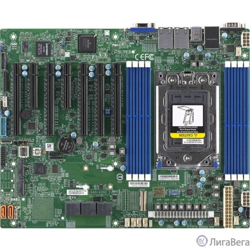 Supermicro MBD-H12SSL-I-O {ATX, 8 DIMM slots, 8 SATA3, 2 M.2, 8 SATA3 or 2 NVMe via single SlimSAS x8, 2 Gigabit Ethernet LAN Ports, ASPEED AST2500 BMC graphics, 7 PWM 4-pin Fans} BOX Supermicro MBD-H12SSL-I-O {ATX, 8 DIMM slots, 8 SATA3, 2 M.2, 8 SATA3 or 2 NVMe via single SlimSAS x8, 2 Gigabit Ethernet LAN Ports, ASPEED AST2500 BMC graphics, 7 PWM 4-pin Fans} BOX