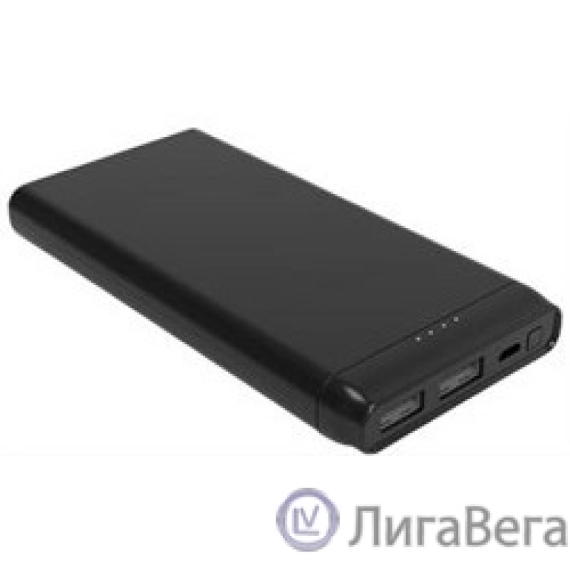 Мобильный аккумулятор Cactus CS-PBFSFT-10000 Li-Pol 10000mAh 2.1A+2.1A черный 2xUSB материал пластик