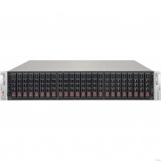 SuperMicro CSE-216BE1C-R609JBOD 2U Storage JBOD Chassis with capacity 24 x 2.5" hot-swappable HDDs bays, Single Expander Backplane Boards support SAS3/2 or SATA3 HDDs with 12Gb/s throughput,