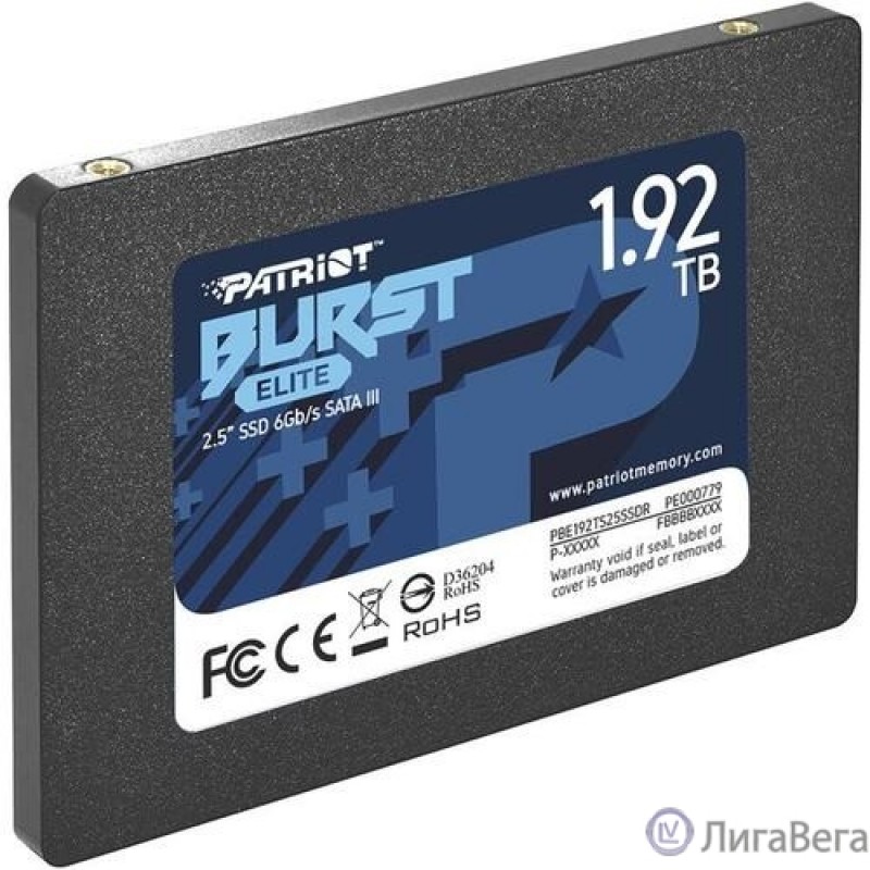 Накопитель SSD Patriot SATA III 1920Gb PBE192TS25SSDR Burst Elite 2.5″
