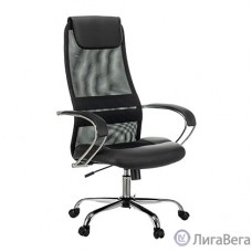 Кресло руководителя Бюрократ CH-608SL черный TW-01 TW-11 искусст.кожа/сетка/ткань с подголов. кресло [1141495]