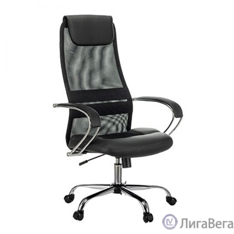 Кресло руководителя Бюрократ CH-608SL черный TW-01 TW-11 искусст.кожа/сетка/ткань с подголов. кресло [1141495]