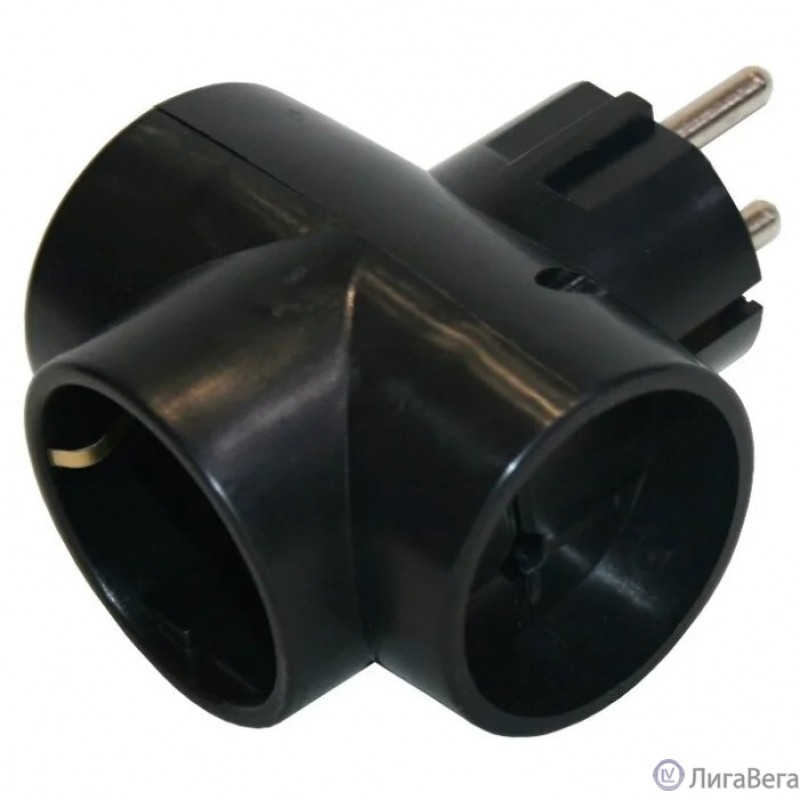 Perfeo сетевой разветвитель ″RU POWER″, PF_C3362 (3 гнезда, 16А, 1гн/з, 2гн/бз черный (3T1))