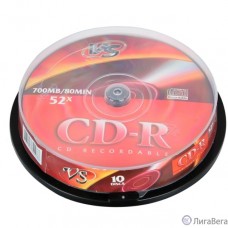 Диски VS CD-R 80 52x CB/10 (VSCDRCB1001)(620083)      
