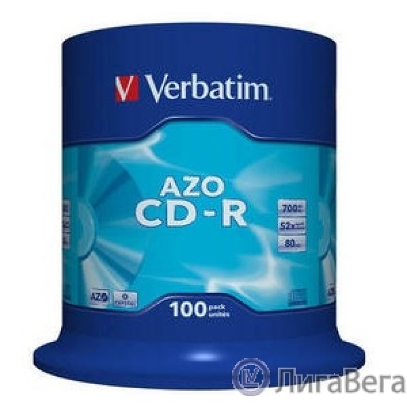 Verbatim Диски CD-R 700Mb 52x Cake Box (100шт) (43430) Verbatim Диски CD-R 700Mb 52x Cake Box (100шт) (43430)