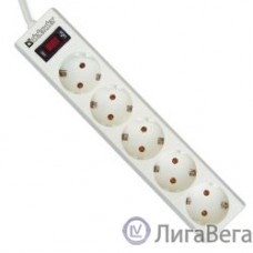Defender Фильтр ES, 5.0м, 5 розеток белый [99483]