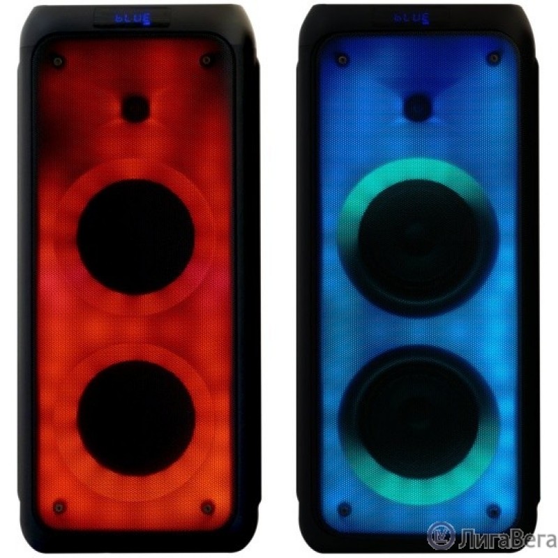 Ginzzu GM-215 {80Вт, LED-дисплей, TWS, 60Гц- 18кГц, USB-flash, microSD-card, FM-радио, пульт ДУ, батарея 7,4В/5400мАч}