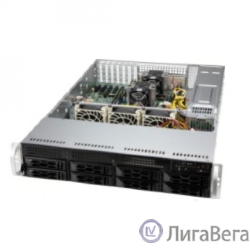 Supermicro CSE-LA25TQC-R609LP server chassis, 2U Dual and Single Intel and AMD CPUs, 7 low-profile expansion slot(s), 8 x 3.5″ (tool-less) or 2.5″ (screw) hot-swap SAS3/SATA drive bay, 600W/650W RPS