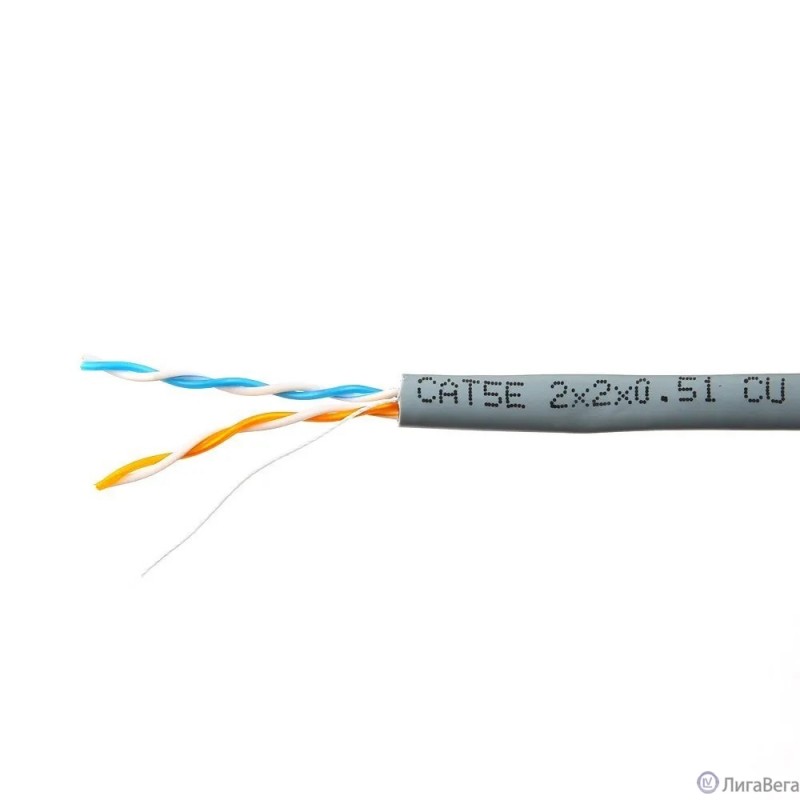 SkyNet Кабель Premium UTP indoor 2x2x0,51, медный, FLUKE TEST, кат.5e, однож., 305 м, box, серый [CSP-UTP-2-CU]
