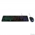 Dialog Проводной игровой набор KMGK-1707U BLACK Gan-Kata - клавиатура + опт. мышь с RGB подсветкой