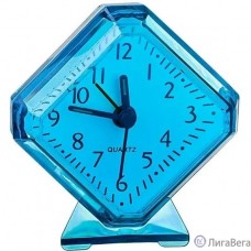 Perfeo Quartz часы-будильник ″PF-TC-002″, ромб. 7,5*8,5 см, синие