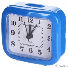 Perfeo Quartz часы-будильник ″PF-TC-004″, прямоугольные 8*7,5 см, синие