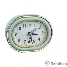 Perfeo Quartz часы-будильник ″PF-TC-017″, овальные 10,5*12,5 см, подсветка, зелёные