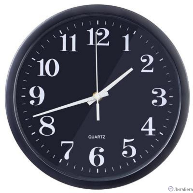 Perfeo Настенные часы ″PF-WC-002″, круглые д. 25 см, чёрный корпус / чёрный циферблат Perfeo Настенные часы ″PF-WC-002″, круглые д. 25 см, чёрный корпус / чёрный циферблат