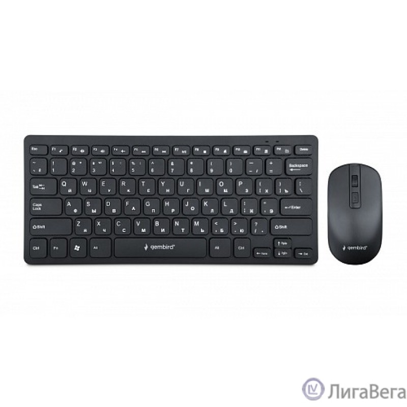 Клавиатура + мышь Gembird KBS-9100 беспроводной 84 кл. приемник 2,4 ГГЦ, 1600 DPI, 14 FN-клавиш 