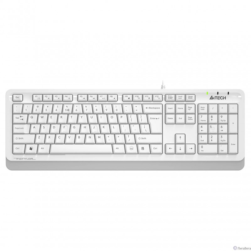 Клавиатура A4Tech Fstyler FKS10 белый/серый USB [1530198]