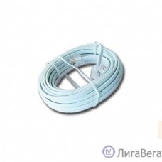 Cablexpert TC6P4C-2M Кабель.телефонный аппарат-розетка 2 м белый