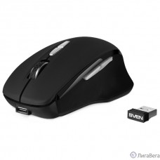 Беспроводная мышь Sven RX-590SW чрн. (бесш. кл., Bluetooth, 2,4GHz, 6+1кл., ST, 800-1600DPI, блист.)