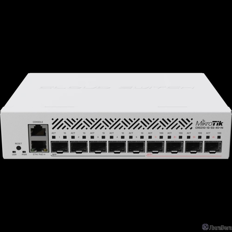 MikroTik CRS310-1G-5S-4S+IN Коммутатор 1RJ45 1Gbit, 5*SFP 1Gbit, 4*SFP 10Gbit, POE in, indoor case, RouterOS L5 MikroTik CRS310-1G-5S-4S+IN Коммутатор 1RJ45 1Gbit, 5*SFP 1Gbit, 4*SFP 10Gbit, POE in, indoor case, RouterOS L5