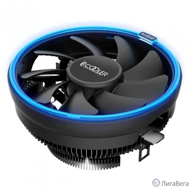 PCCooler E126MB Кулер S775/115X/AM2/2+/AM3/3+/AM4/FM1/FM2/2+ (TDP 92W, вент-р 120мм с PWM, Blue LED FAN, 1000-1800RPM, 26.5dBa) Retail Color Box {48} (111313)