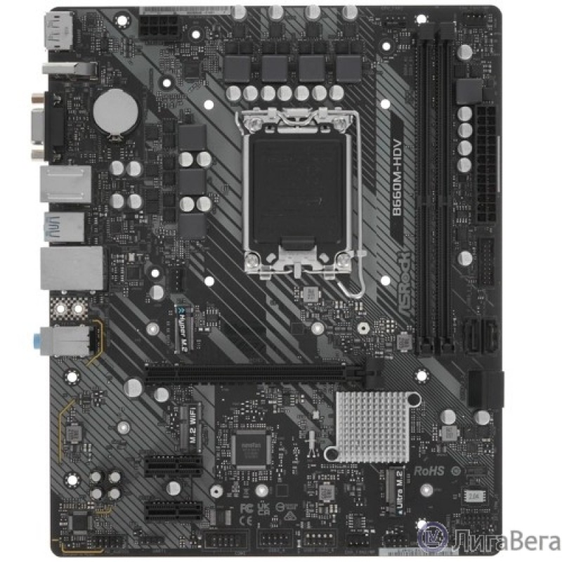 Asrock B660M-HDV {Soc-1700 Intel B660 2xDDR4 mATX AC`97 8ch(7.1) GbLAN RAID+VGA+HDMI+DP}