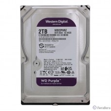 2TB WD Purple (WD22PURZ) {Serial ATA III, 5400- rpm, 256Mb, 3.5″}