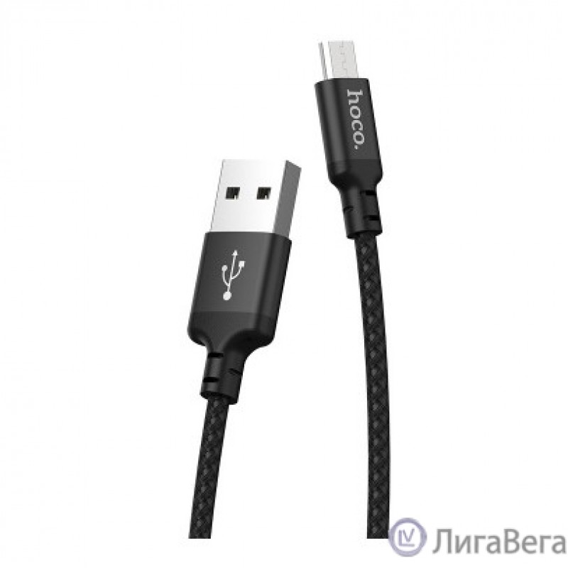 HOCO HC-62844 X14/ USB кабель Micro/ 1m/ 2A/ Нейлон/ Black HOCO HC-62844 X14/ USB кабель Micro/ 1m/ 2A/ Нейлон/ Black