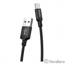 HOCO HC-62868 X14/ USB кабель Type-C/ 1m/ 2A/ Нейлон/ Black